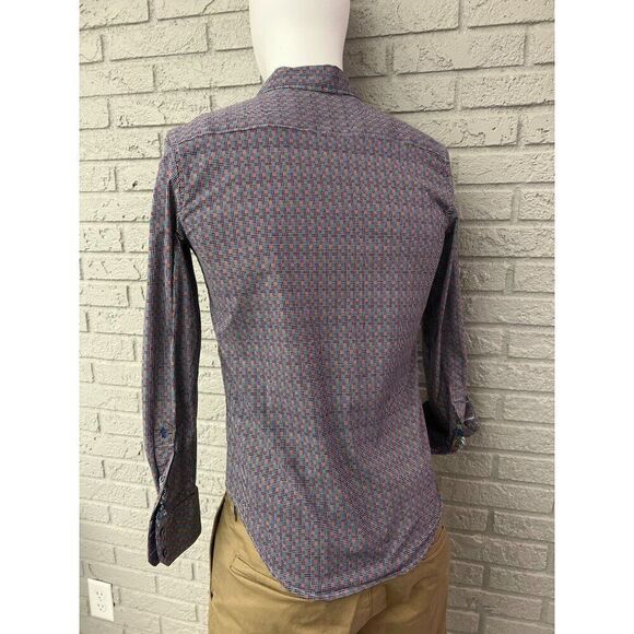 Robert Graham Men Tailored Fit Multicolored Long Sleeve Shirt Size S - Picture 2 of 9